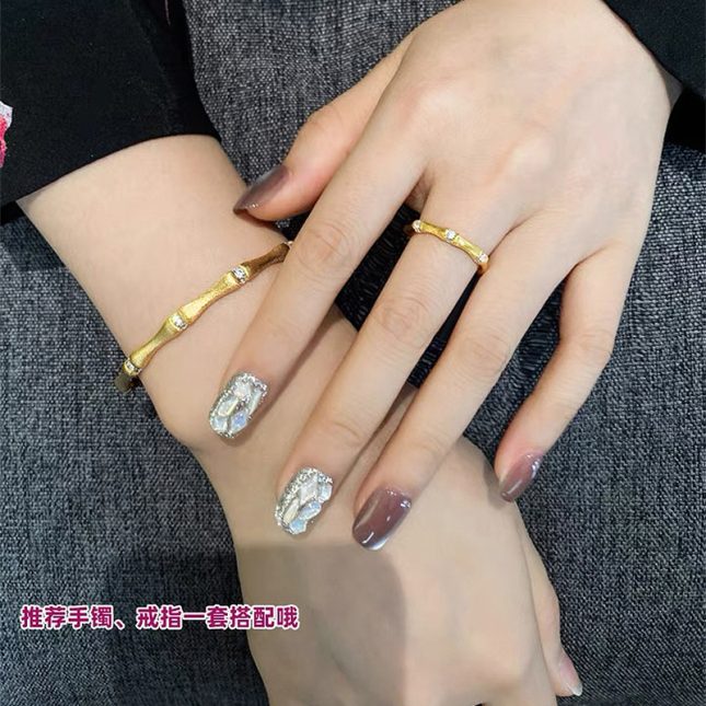 Women's S925 Silver Italian Medieval Hand-Drawn Bamboo Bracelet – Elegant & Unique Design - Image 4