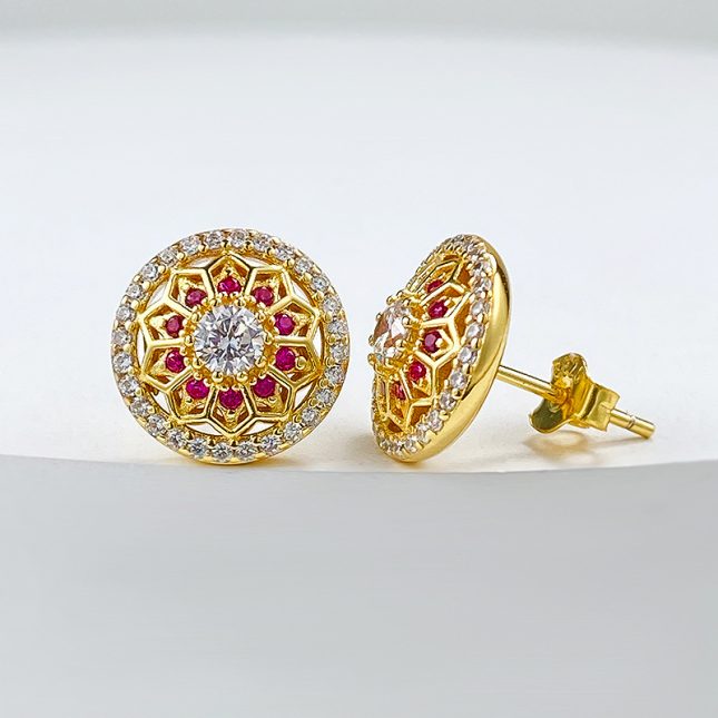 Elegant Women's S925 Silver Gold-Plated Golden Earrings – Timeless Chic Accessory - Image 5