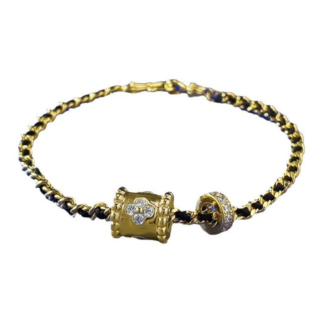 Women's S925 Silver Solid Luck Bracelet - Elegant Charm for Good Fortune