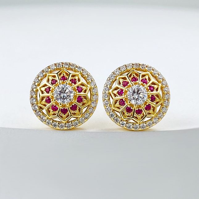 Elegant Women's S925 Silver Gold-Plated Golden Earrings – Timeless Chic Accessory - Image 6